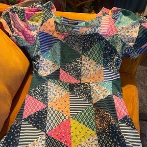 Shein plus patchwork style midi dress